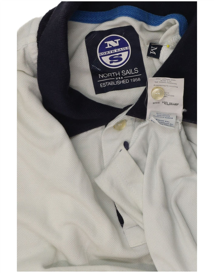 Tricou polo North Sails Rugby pentru bărbați, bumbac alb mediu