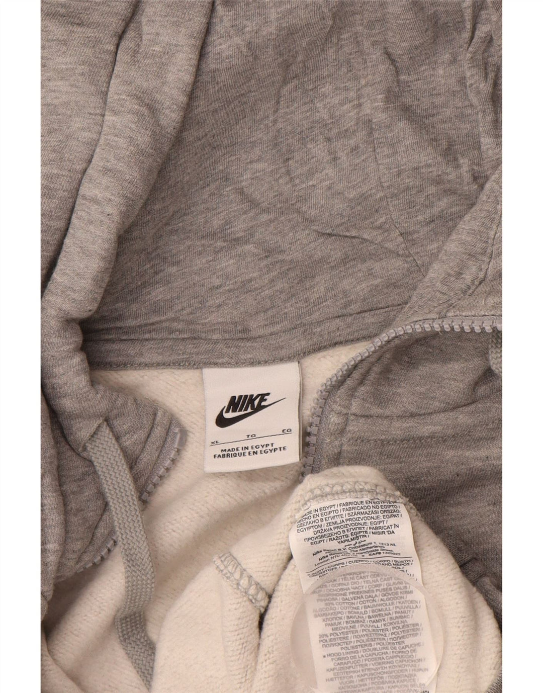 Pulover NIKE pentru bărbați, cu fermoar, XL, bumbac gri