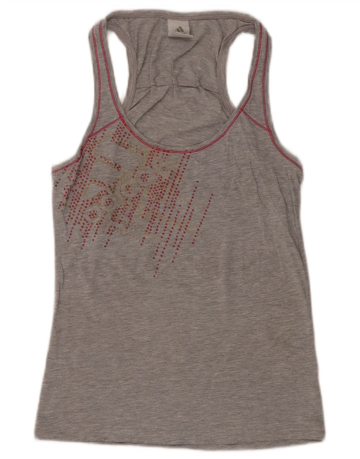 Vesta grafică pentru femei Adidas UK 12 Medium Grey Flecked