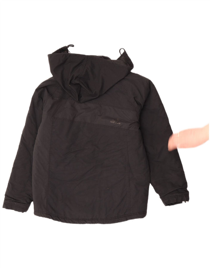 Jachetă de vânt cu glugă Adidas pentru bărbați UK 36 Poliamidă neagră mică