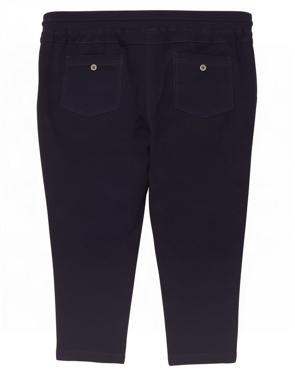 Pantaloni capri drepti pentru femei Marks & Spencer UK 20 2XL W21 L24 bleumarin