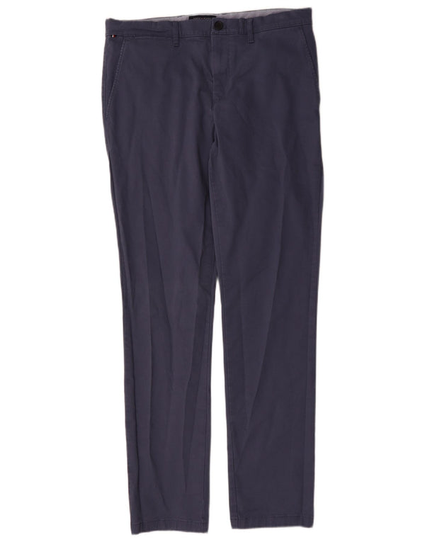 Pantaloni chino pentru bărbați, Stretch Slim Fit, L34 L34, bumbac albastru, Tommy Hilfiger