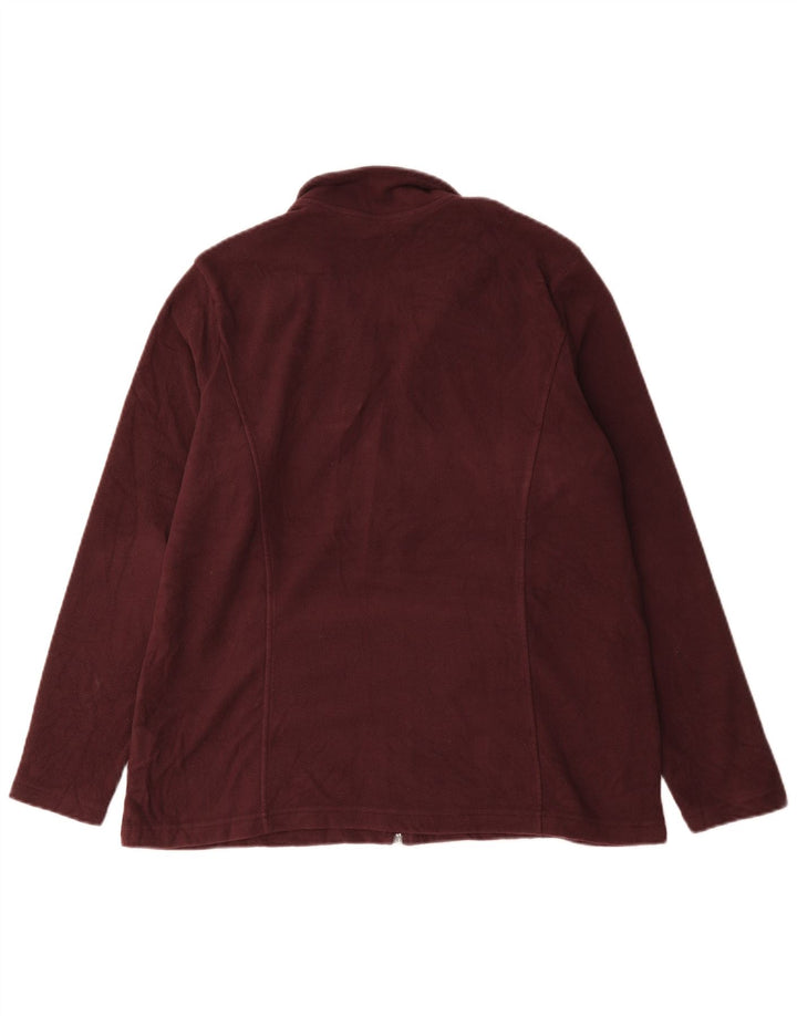 Jachetă fleece supradimensionată pentru femei Marks & Spencer UK 18 XL Bordeaux Poliester