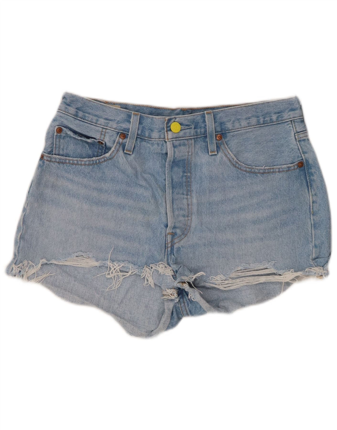 Pantaloni scurți din blugi 501 pentru femei LEVI'S W29, bumbac albastru mediu