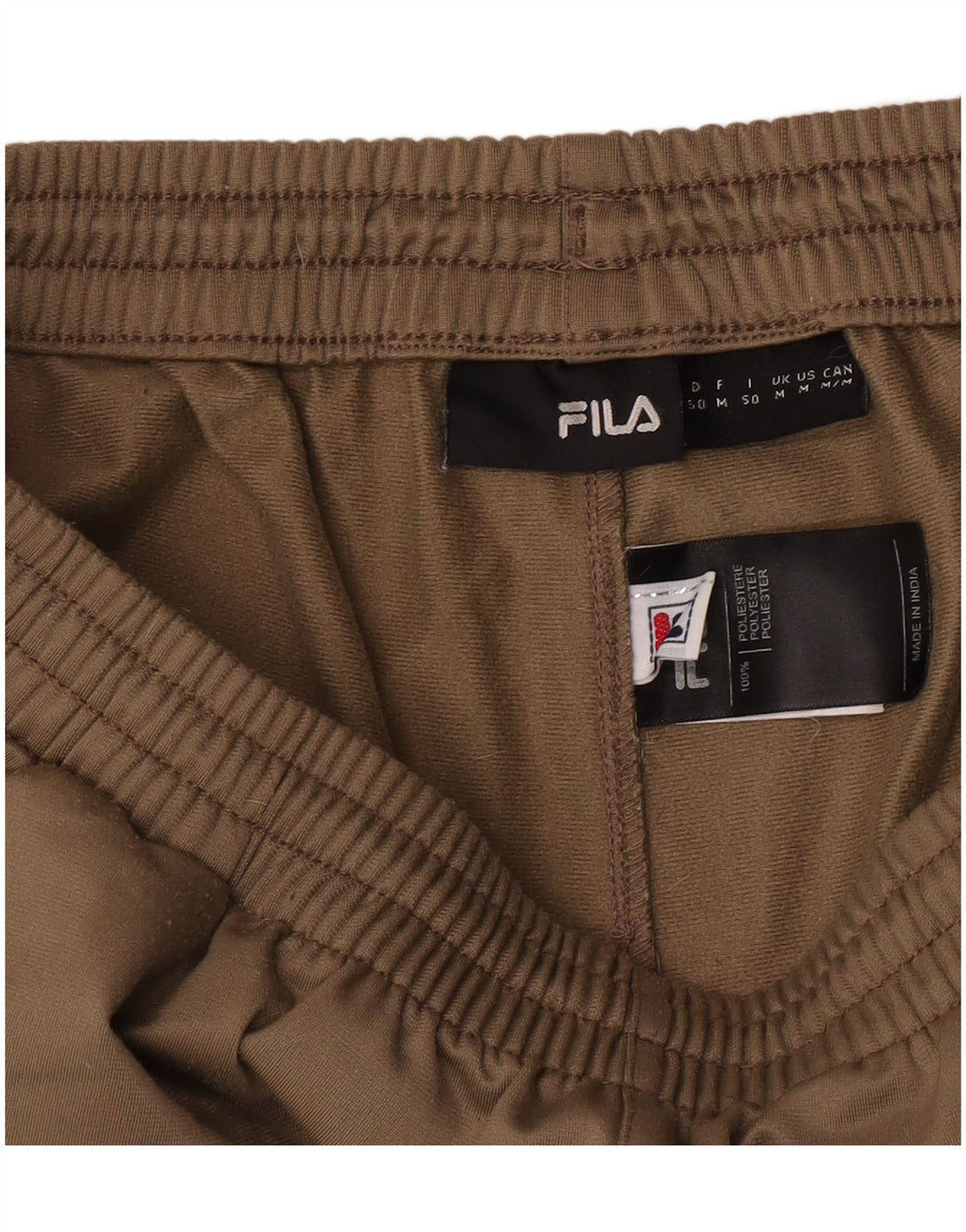 Pantaloni de trening pentru bărbați Fila Loose Fit Poliester kaki mediu