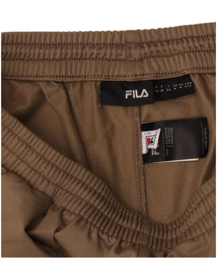 Pantaloni de trening pentru bărbați Fila Loose Fit Poliester kaki mediu