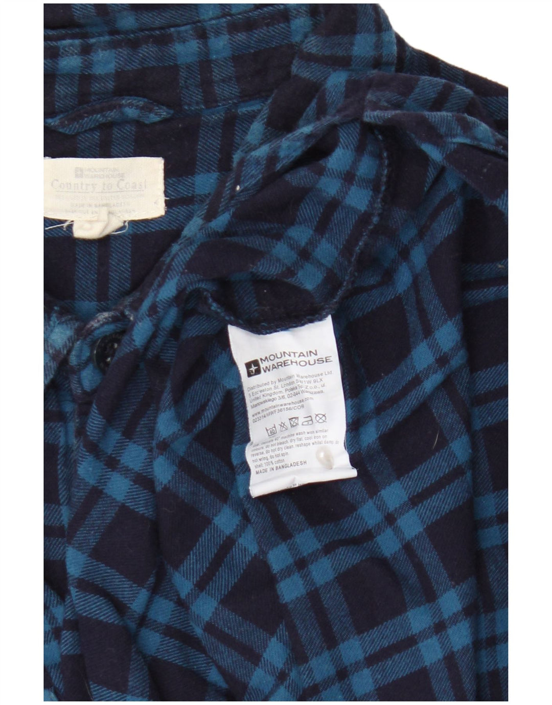 Cămașă de flanel pentru bărbați Mountain Warehouse, bumbac cu carouri albastre mari