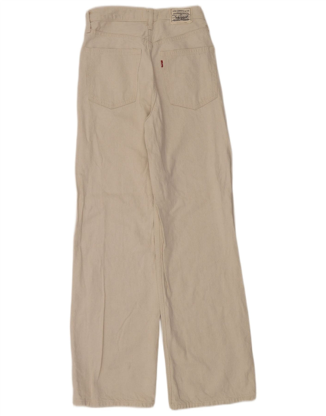 Blugi largi pentru femei Levi's cu talie mare W27 L31 bumbac bej