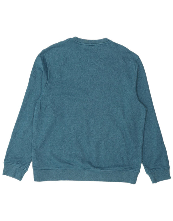 Izod Mens Sweatshirt Jumper Medium Blue Polyester