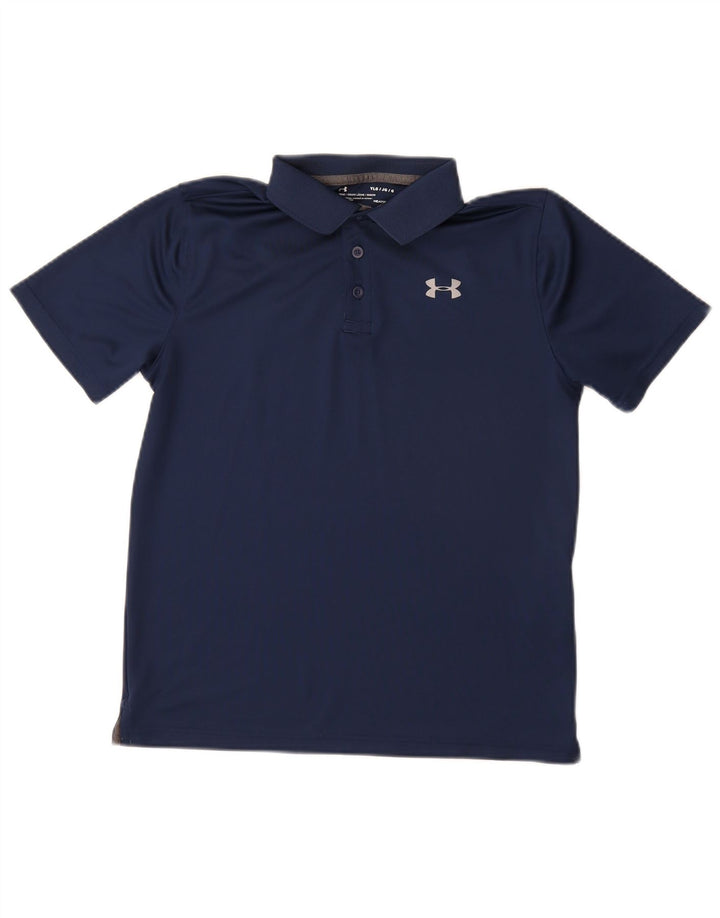 Tricou polo pentru băieți UNDER ARMOUR Heat Gear 11-12 ani, mare, bleumarin