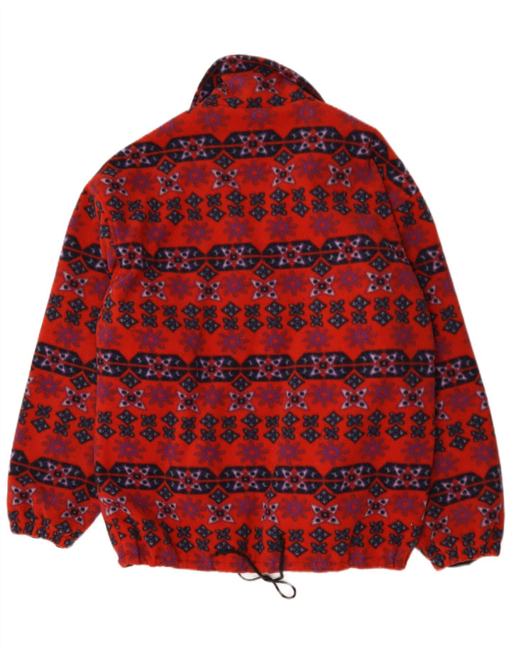 Jachetă fleece pentru bărbați Asics UK 40, mare, roșu, poliester geometric