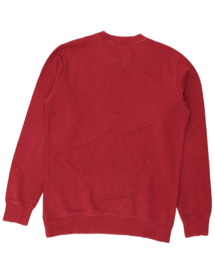 Calvin Klein Jeans Hanorac grafic pentru bărbați Pulover mic, roșu, bumbac