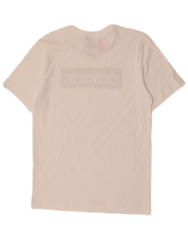 Tricou grafic Adidas pentru baieti Top 13-14 ani bumbac alb