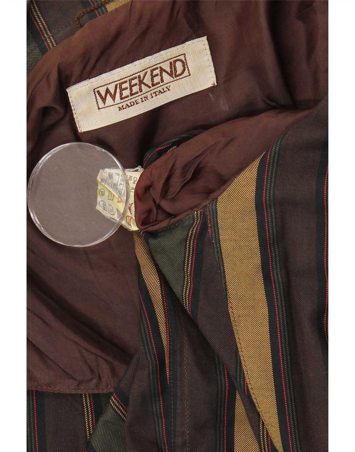 Sacou blazer pentru femei de weekend cu 1 nasture UK 14 mare, multicolore, cu dungi