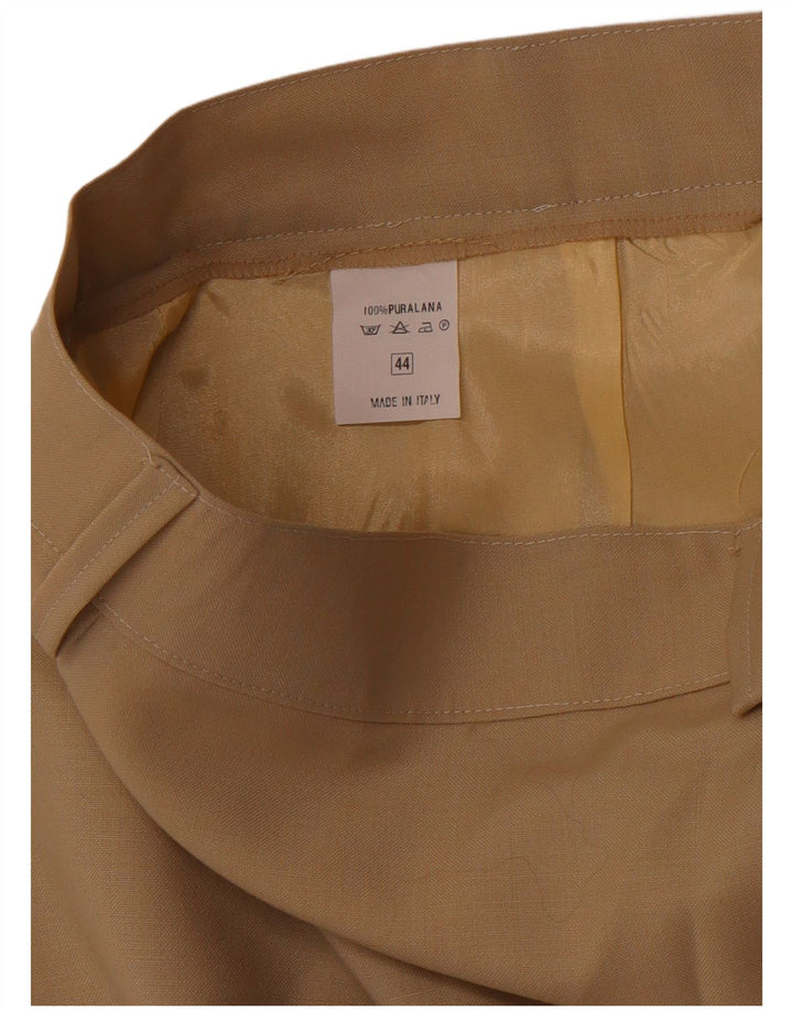 Fusta creion pentru femei VINTAGE IT 44 Medium W28 Lână maro