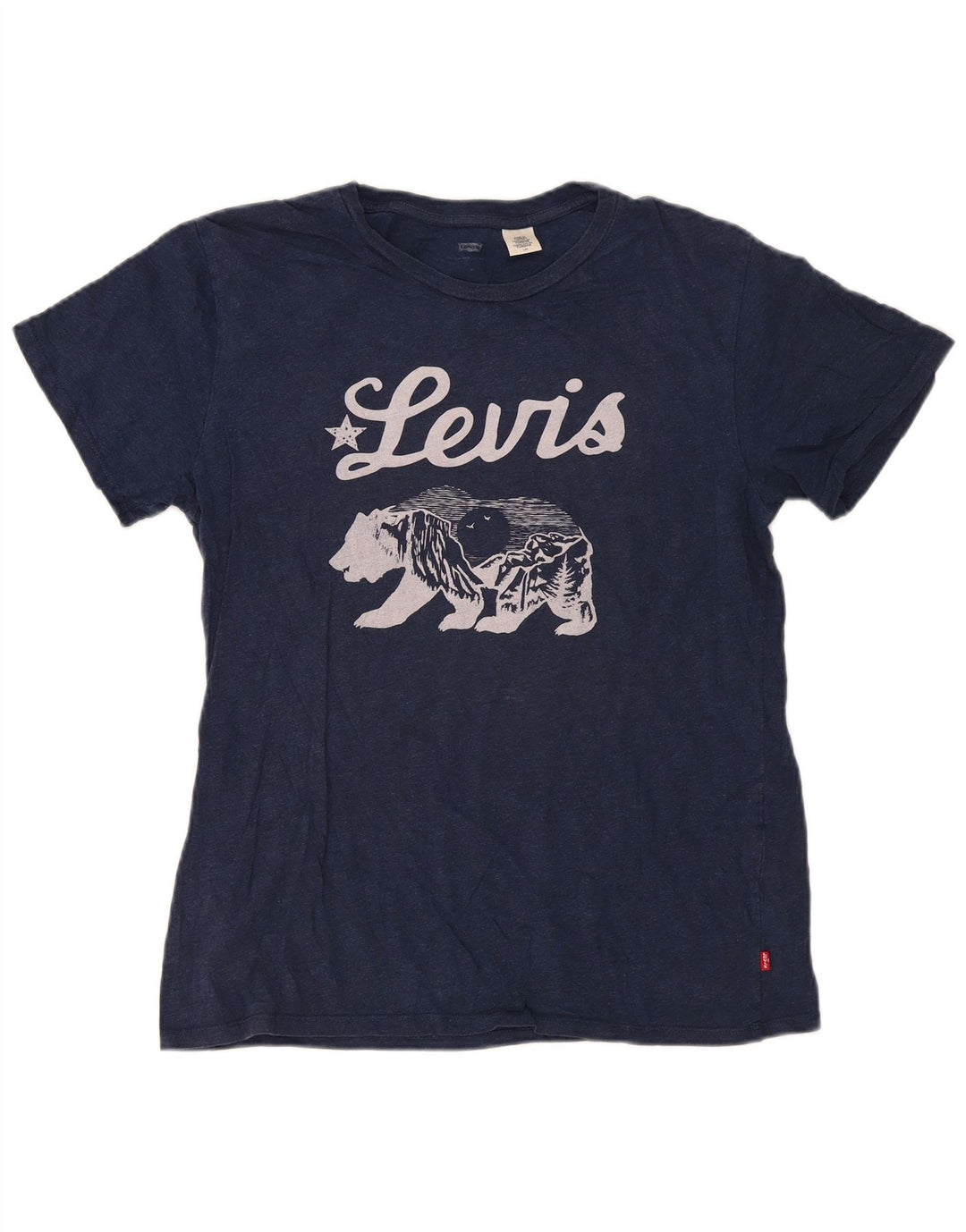 Tricou grafic pentru bărbați Levi's Top mare din bumbac bleumarin