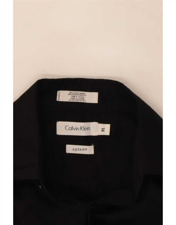 Cămașă Calvin Klein Băieți 13-14 Ani Bumbac Negru
