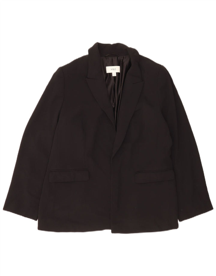 Jachetă pentru femei Marks & Spencer Open Blazer UK 14, mare, negru, poliester