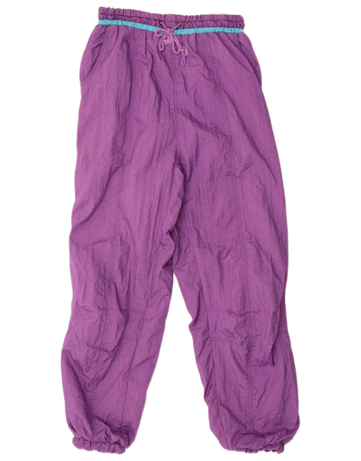 Pantaloni de trening vintage pentru bărbați, poliamidă mov