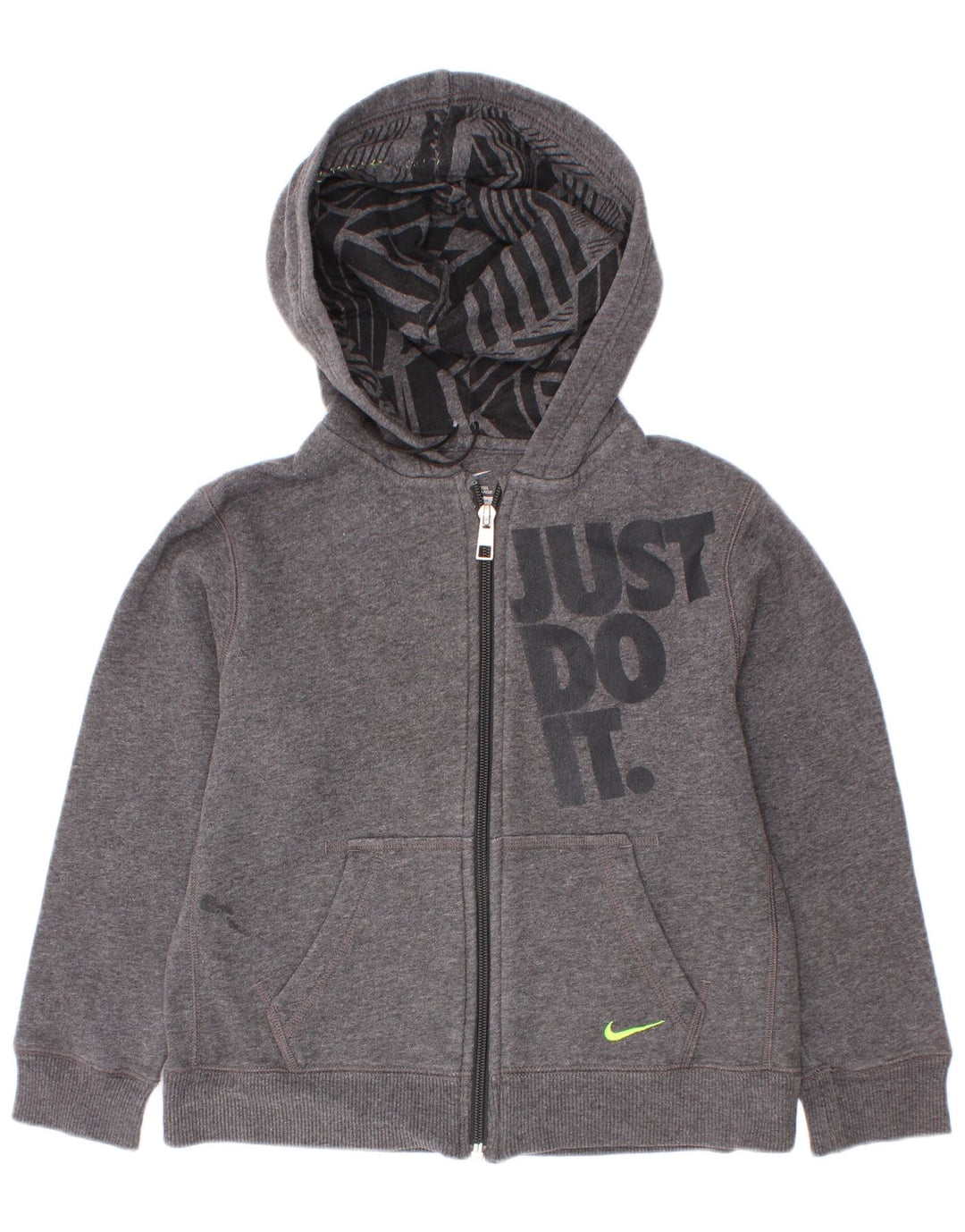 Pulover Nike Graphic Zip pentru băieți, 6-7 ani, gri