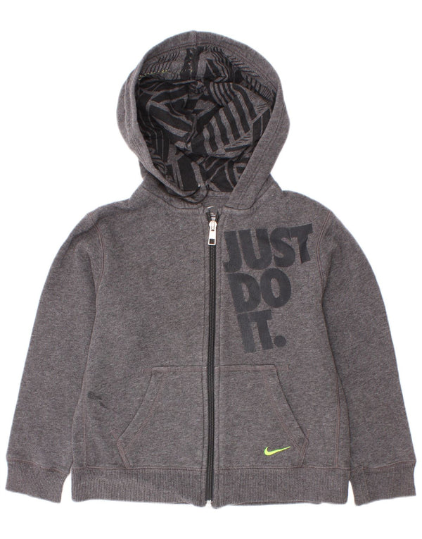 Pulover Nike Graphic Zip pentru băieți, 6-7 ani, gri
