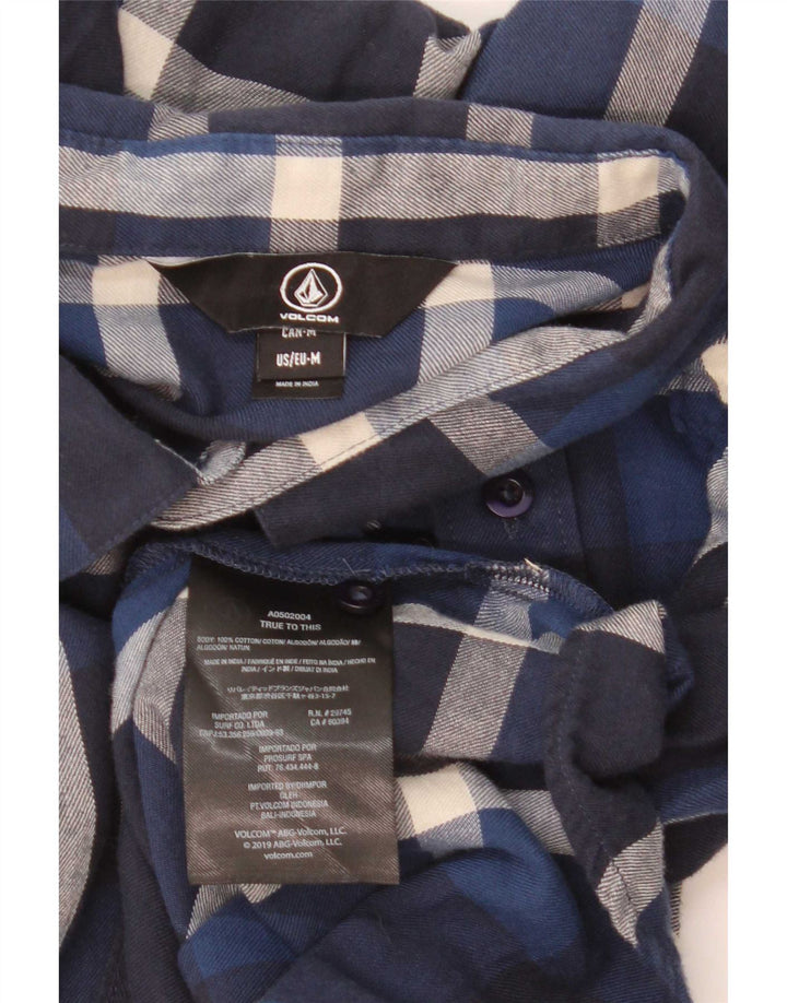 Cămașă de flanel pentru bărbați Volcom, bumbac cu carouri, albastru bleumarin mediu