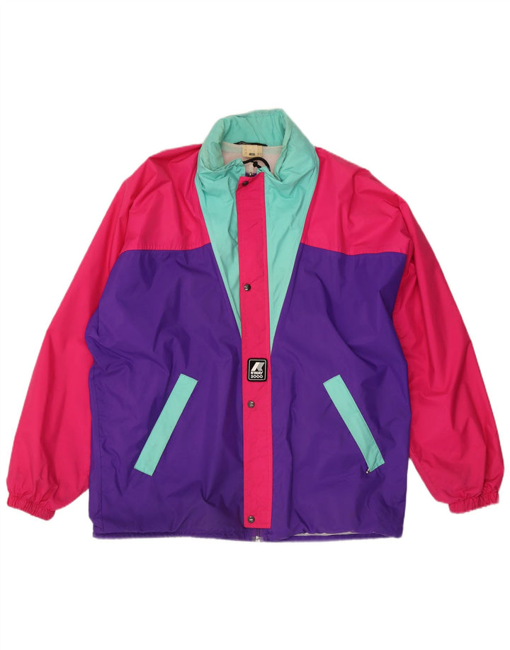 Jachetă de ploaie K-Way pentru bărbați UK 40, mare, multicoloră, poliamidă color bloc