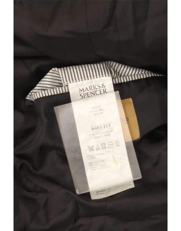 Jachetă pentru bărbați Marks & Spencer cu 2 nasturi, UK 46 XL, bumbac negru