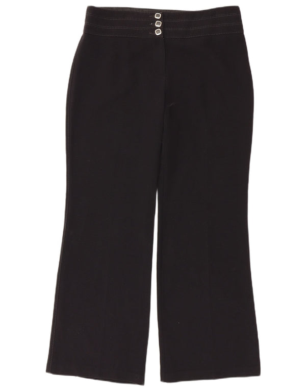 Marks & Spencer Pantaloni casual pentru femei cu picioare largi UK 12 Medium W32 L29 Negru