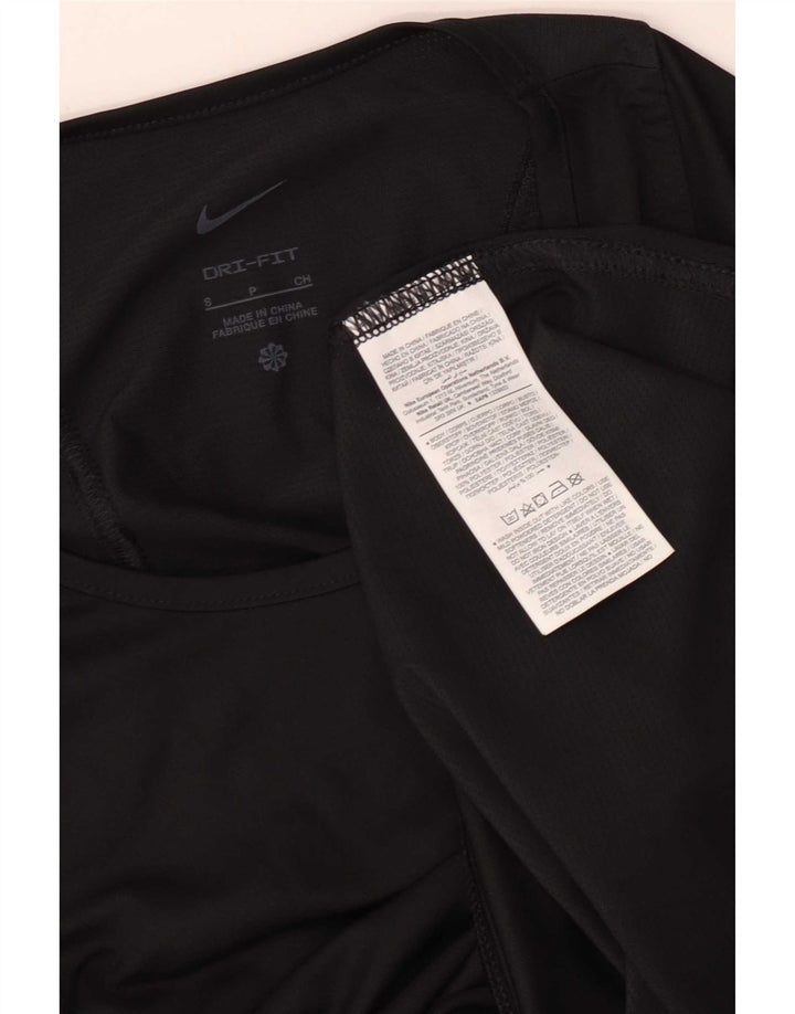 Tricou Nike Dri Fit pentru femei Top UK 10 Small Negru Poliester