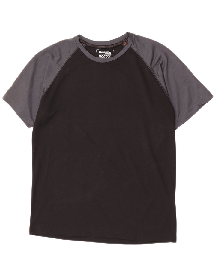 Tricou IsoCool pentru bărbați Mountain Warehouse Top Mediu Negru Colorblock