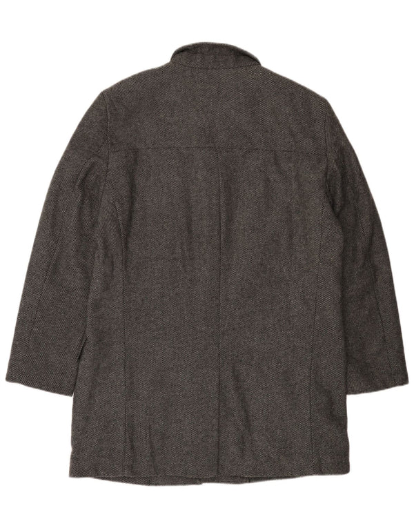 Pardesiu pentru bărbați Bruno Banani UK 44 2XL Lână cu dungi gri