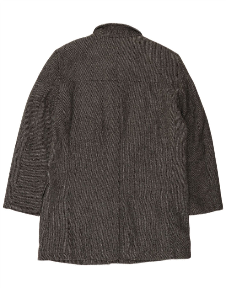 Pardesiu pentru bărbați Bruno Banani UK 44 2XL Lână cu dungi gri