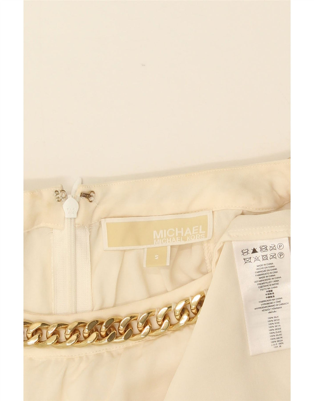 Bluză fără mâneci pentru femei Michael Kors, UK 10, mătase mică, alb