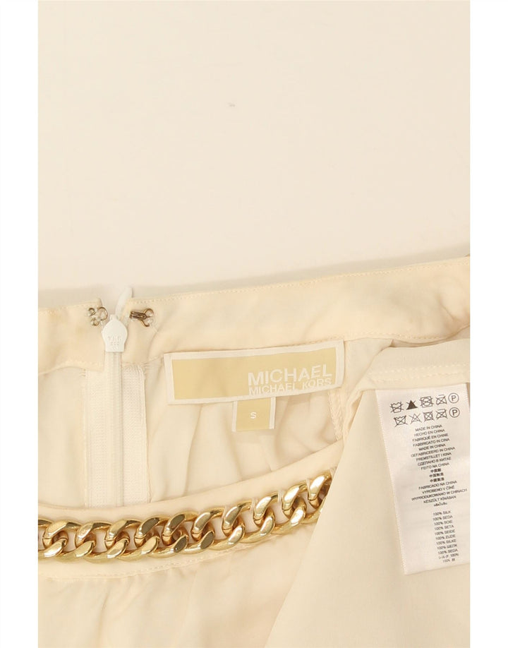 Bluză fără mâneci pentru femei Michael Kors, UK 10, mătase mică, alb