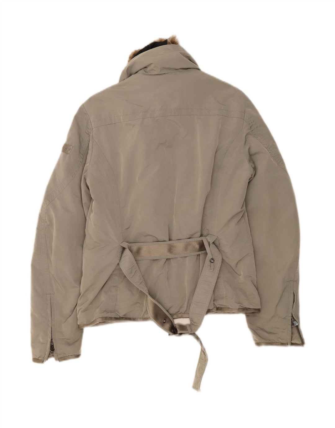 PEUTEREY Girls Hooded Bomber Jacket 15-16 Years 2XL Grey Polyamide