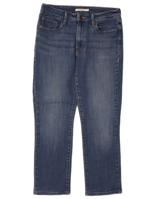 Blugi tăiați pentru femei Levi's, cu talie medie, 12, L30 L25, albastru, bumbac