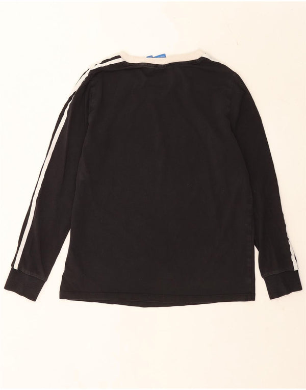 Adidas pentru femei Top cu mânecă lungă UK 14 Medium Black Bumbac