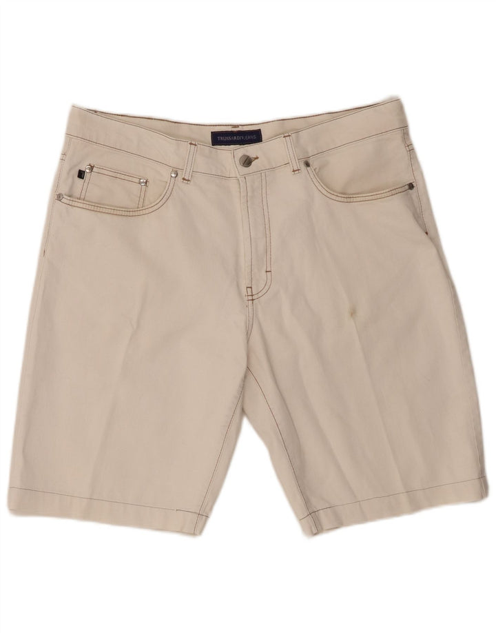 Pantaloni scurți casual TRUSSARDI pentru bărbați W38 XL, bumbac alb