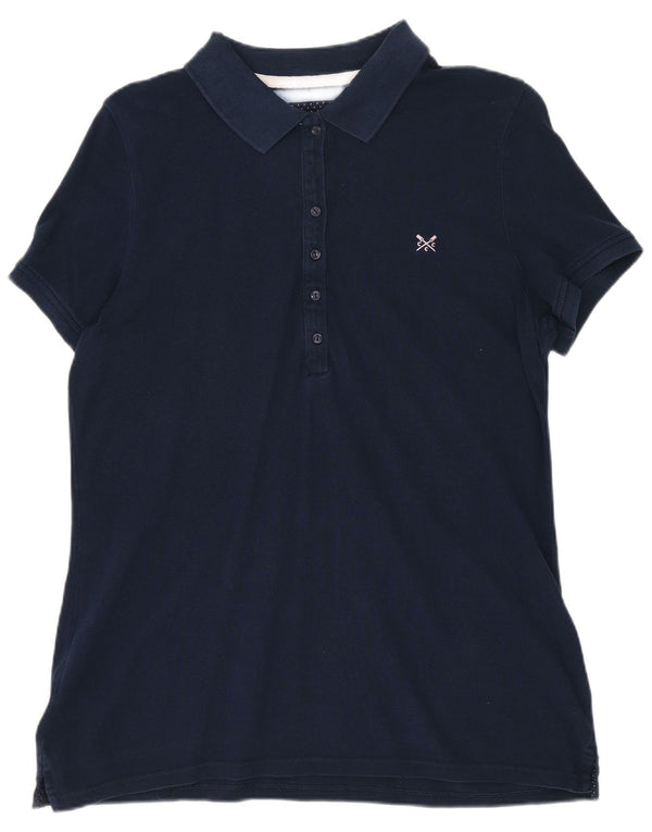 Crew Clothing Tricou polo pentru femei UK 14 Medium Bleumarin Bumbac
