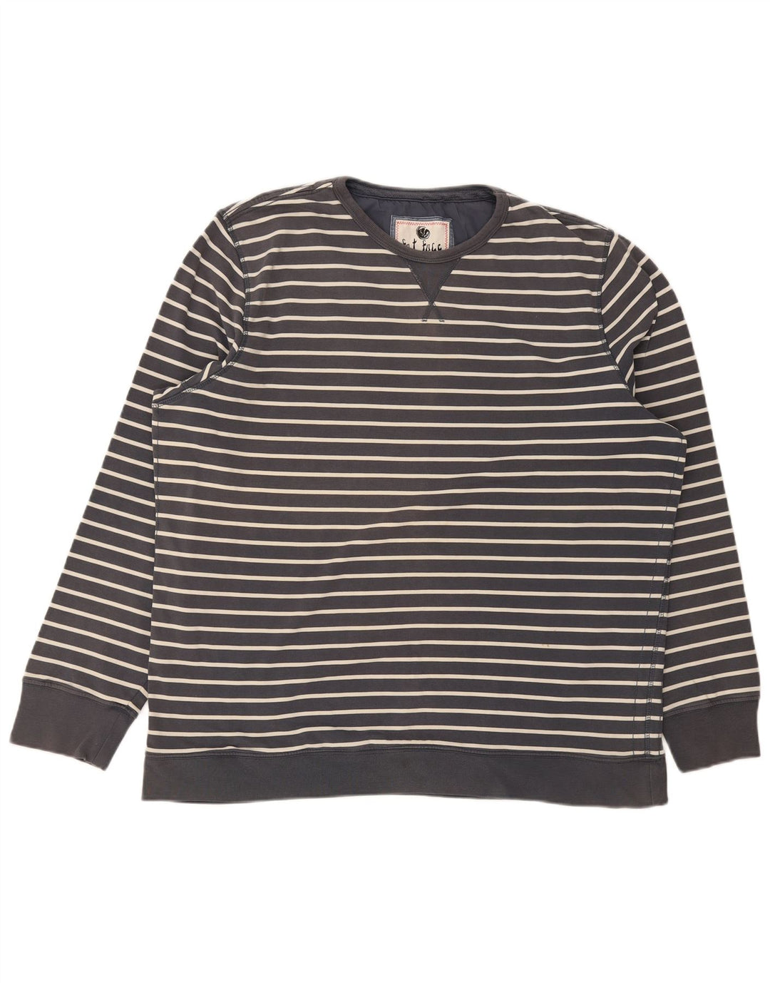 Pulover pentru bărbați Fat Face, 2XL, bumbac cu dungi gri