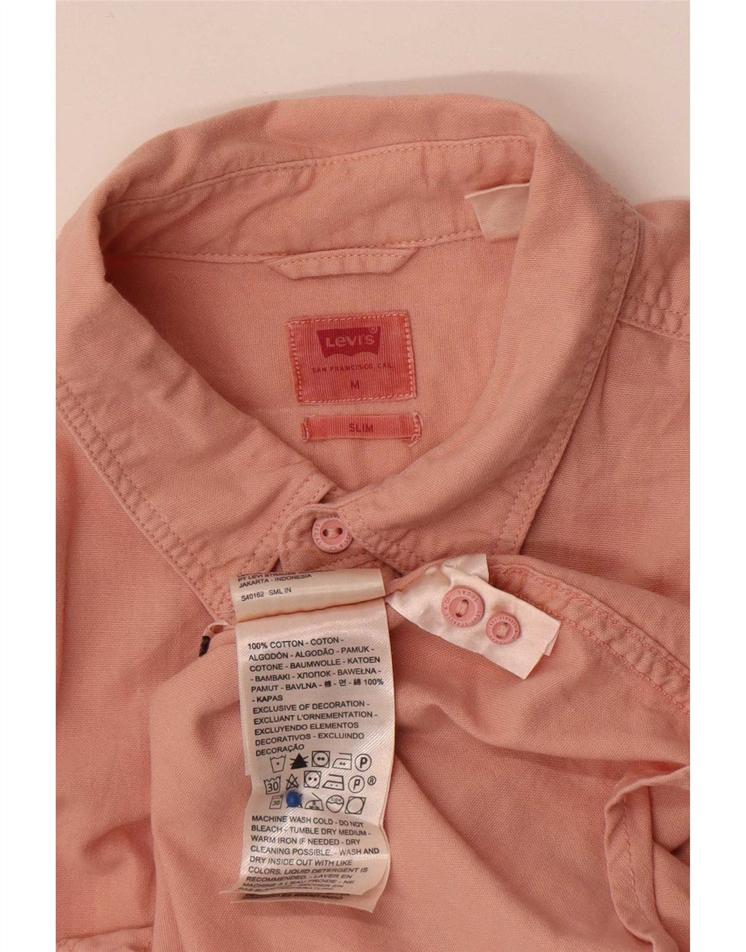 Cămașă Levi's Slim Fit pentru bărbați, bumbac roz mediu