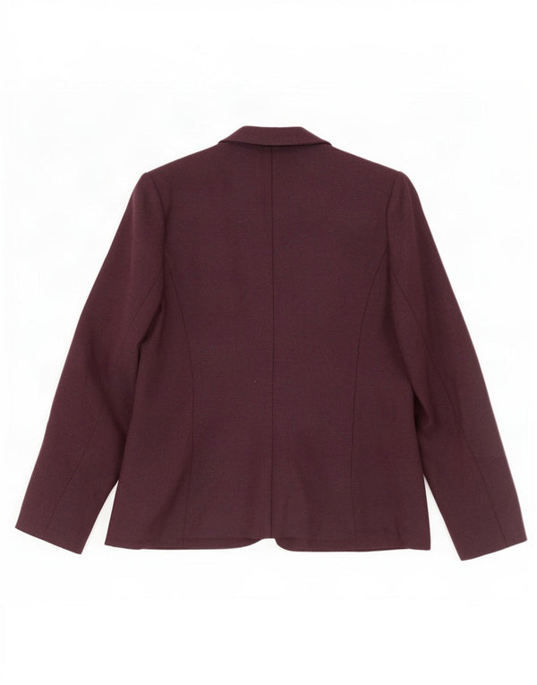 Jachetă pentru femei Marks & Spencer UK 14 Medium Maroon Herringbone