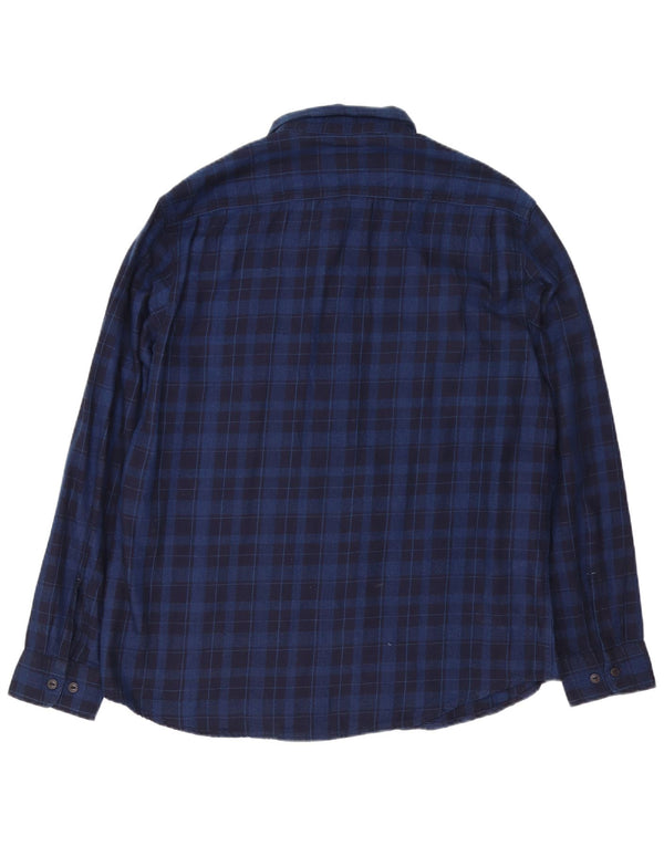 Cămașă de flanel pentru bărbați Indigo, XL, cu carouri, albastru bleumarin