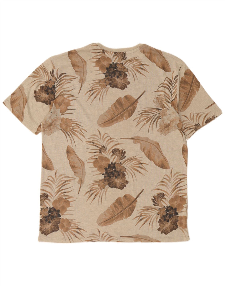 Tricou grafic pentru bărbați Zara Top XL Bej Poliester Floral