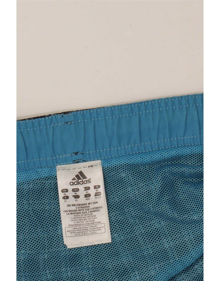Pantaloni scurți de înot Adidas pentru bărbați XL, poliester negru check
