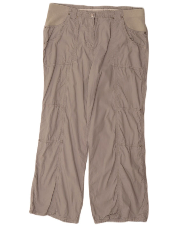 Pantaloni cargo drepti pentru femei Marks & Spencer UK 14 Large W34 L30 Gri