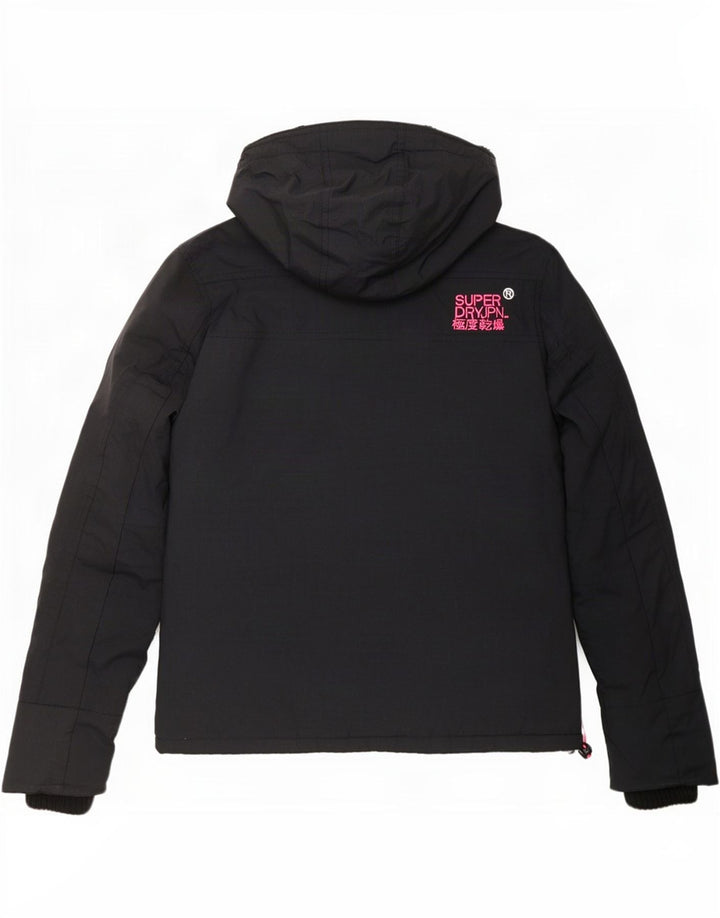Jachetă Windbreaker cu glugă Superdry pentru femei UK 14 Medium Black
