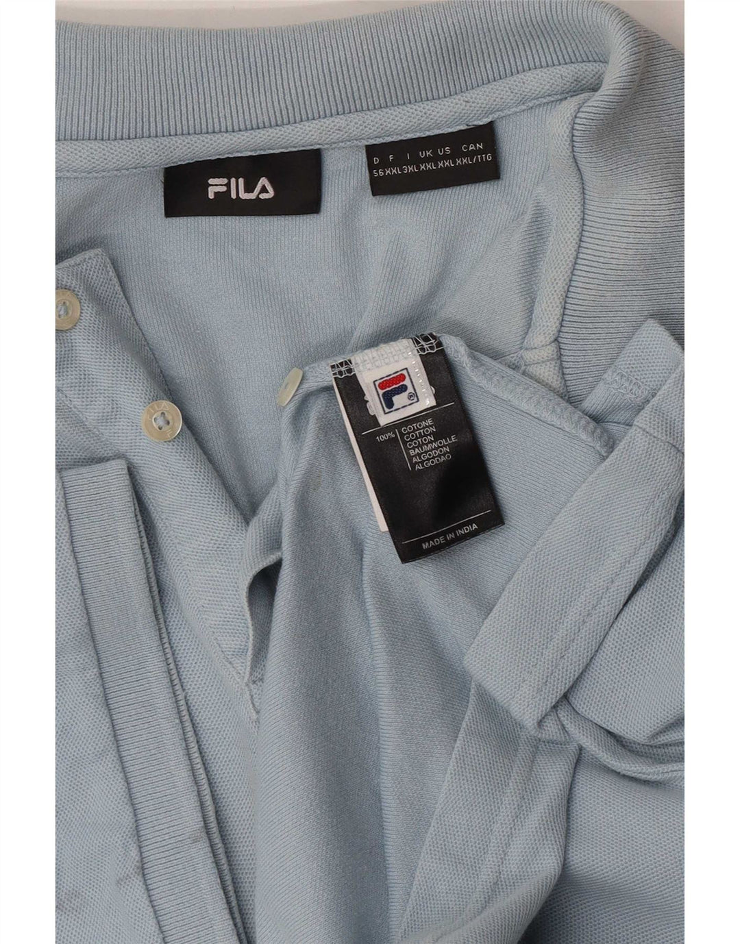 Tricou Polo Fila Barbati 2XL Bumbac Albastru