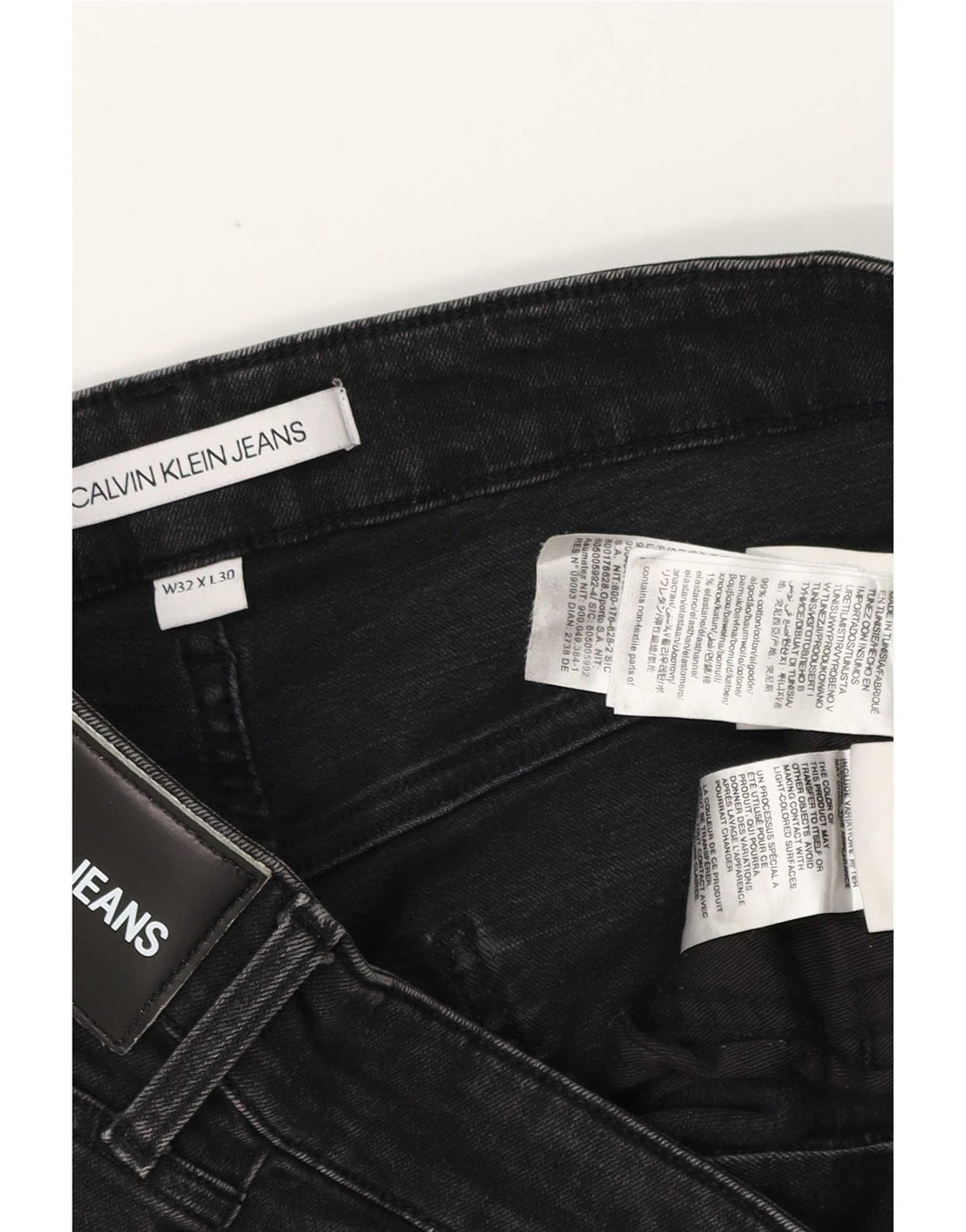 Blugi slim pentru bărbați Calvin Klein W32 L30 bumbac negru